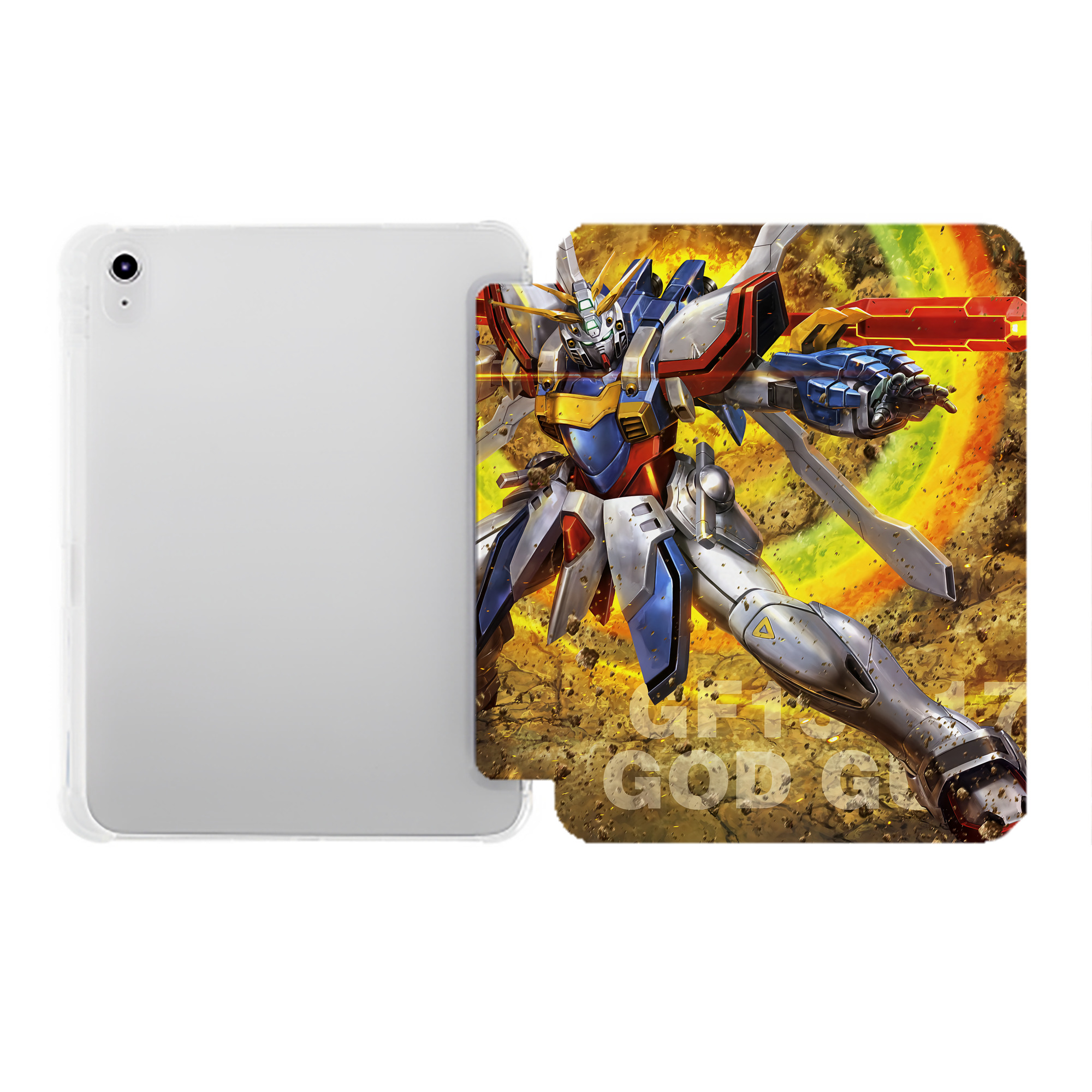 （画像用） 機動戦士ガンダム Mobile Suit Gundam IPad ケース ペン収納付き 三つ折りスタンド PUレザー×シリコン 対応機種9.5/10.5/10.9インチ